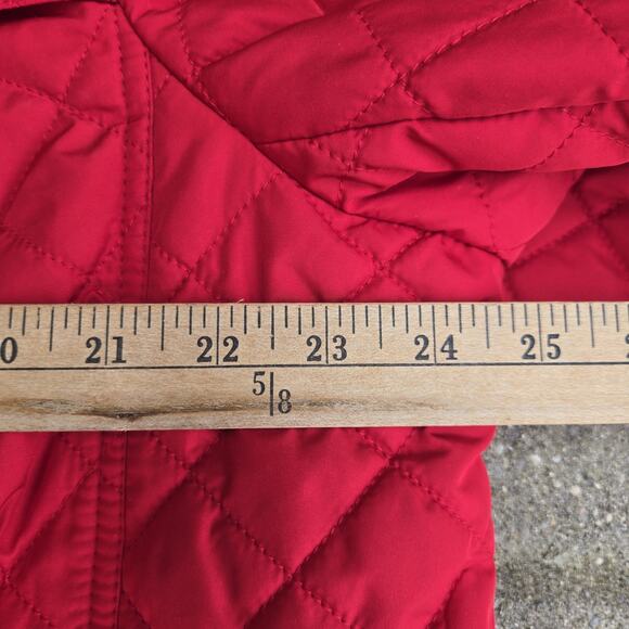 Talbots Woman’s Red Quilted Full Zip Lightweight Jacket Sz 3X Pockets - Picture 9 of 9